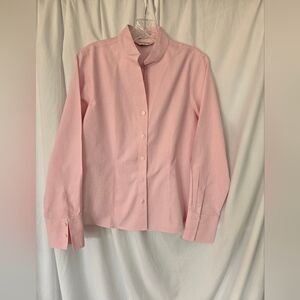 Orvis Fitted Light Pink Button Down Shirt Business Casual Size 10